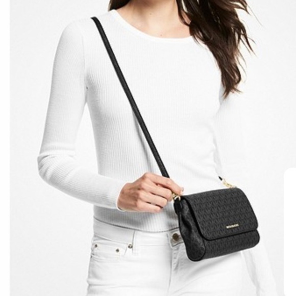 🌸NIP MICHAEL KORS Medium Logo Convertible Crossbody Bag - Picture 1 of 7